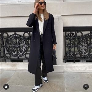 🔥✨SALE Zara Menswear Style Wool Blend Coat Size XS